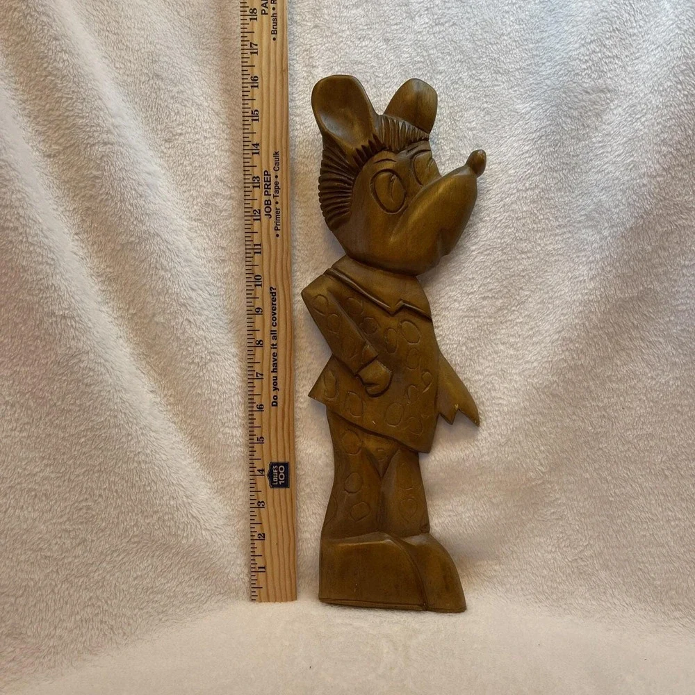 Vintage Disney Mickey‎ Mouse Wood Wall Plaque Carved Figurine 15 Inch